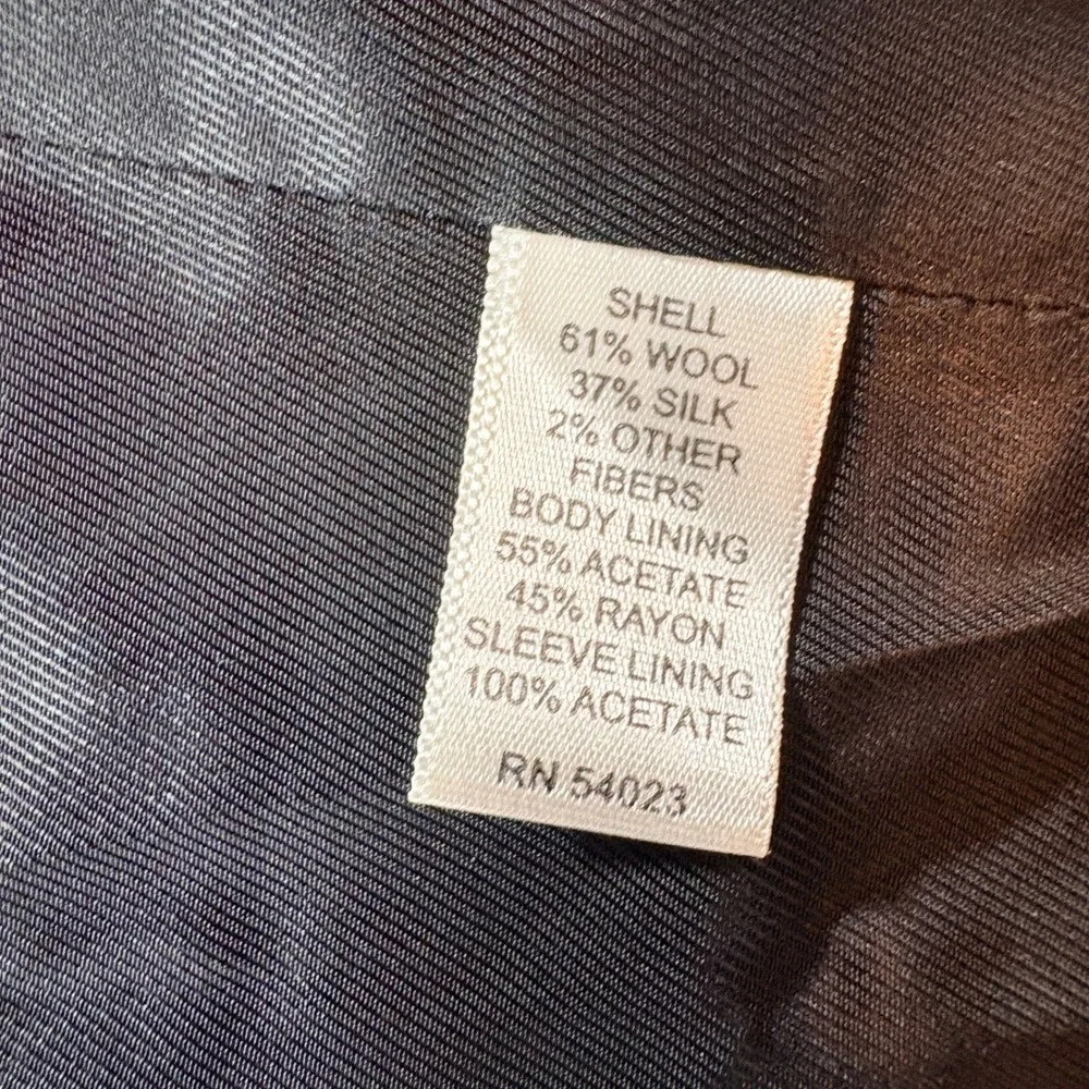 Banana Republic Pinstripe Blazer Mens 42R Wool Silk Blend Sport Coat Gray